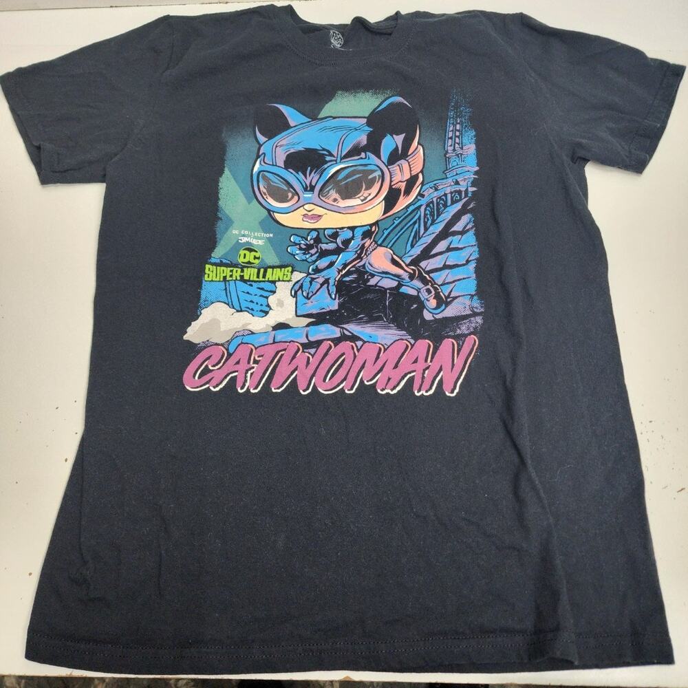 POP! Tees DC Comics CATWOMAN Black Short Sleeve Tee Shirt Men's Size M
